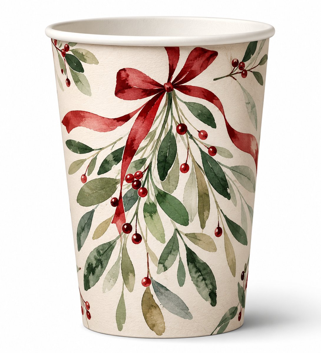 Classic Christmas disposable glass