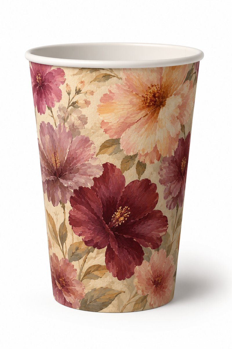 Modern Print disposable glass