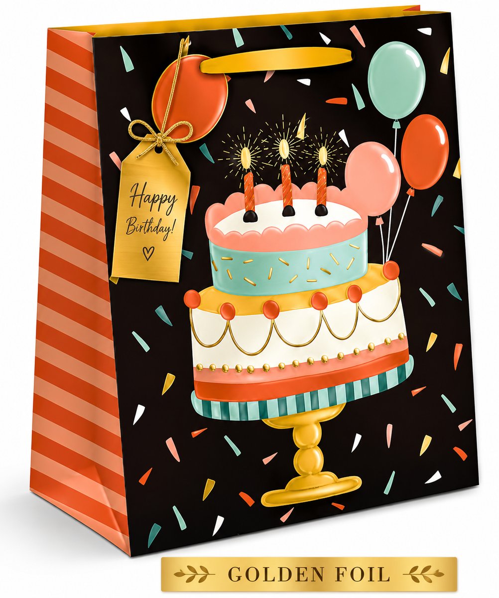 Floral Metallic paper bag