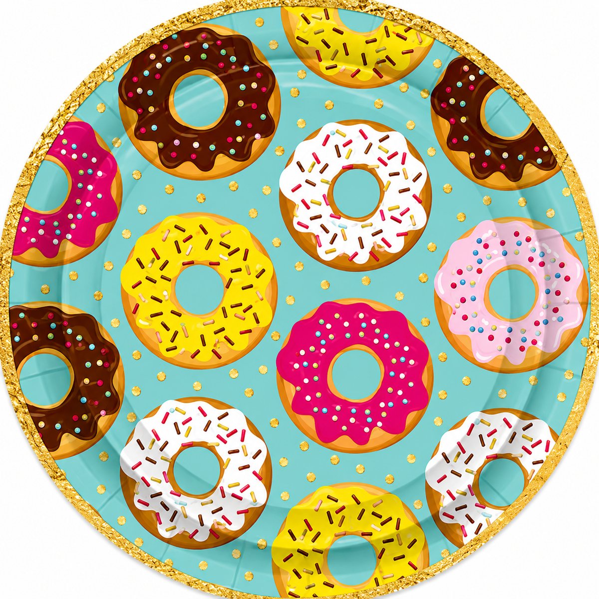 Donut Party paper plate